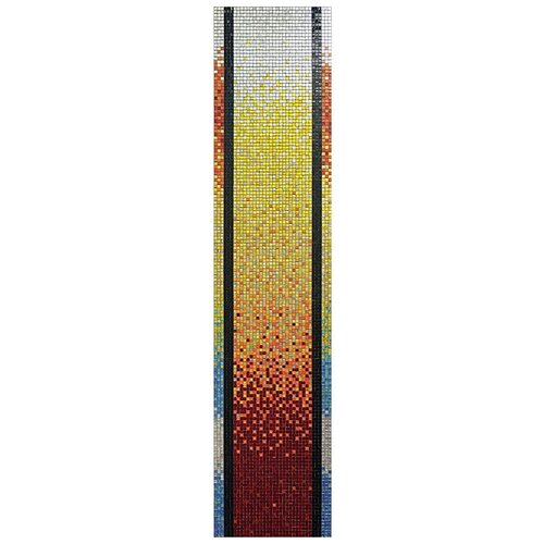 Мозаичная растяжка Alma JM801-m из глянцевого цветного стекла размер 2.655 м х 59 см чип 15x15 мм толщ. 4 мм площадь 1.566 м2 на сетке