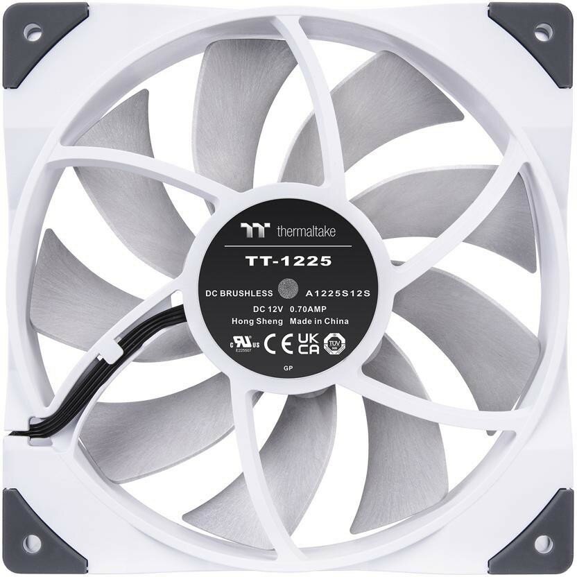 Вентилятор для корпуса Thermaltake CL-F117-PL12WT-A 120x120x25mm, 500-2000rpm, 58.35CFM, 22.3dBA, 4-pin PWM - фото №5