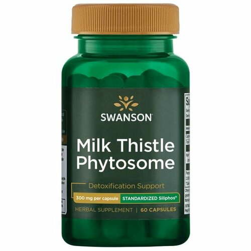 Swanson Milk Thistle Phytosome 300 mg (Фитосомы Расторопши 300 мг) 60 капсул (Swanson)