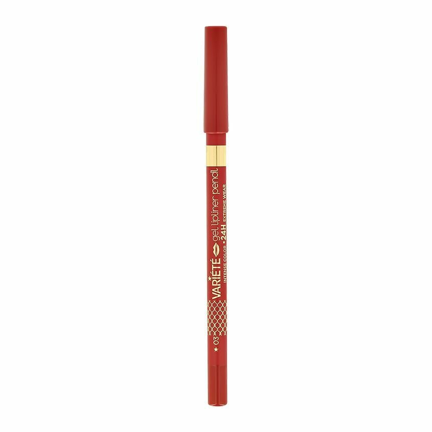 Карандаш для губ EVELINE VARIETE GEL LIPLINER PENCIL водостойкий матовый тон 03 dark rose