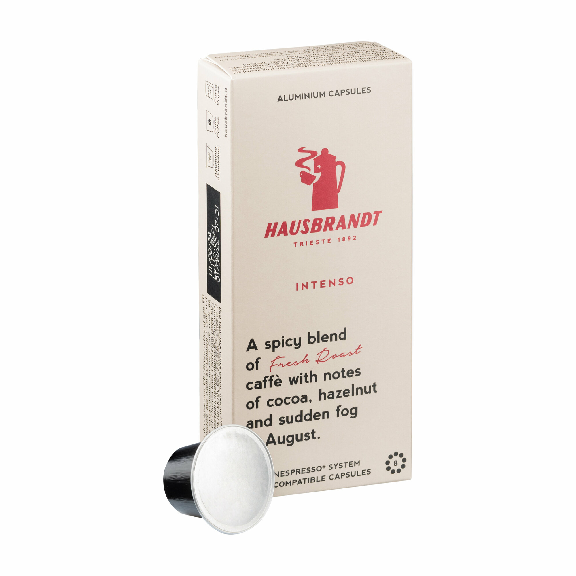 Кофе в капсулах Hausbrandt "Nespresso Intenso", арабика/робуста, Италия, 10 капсул