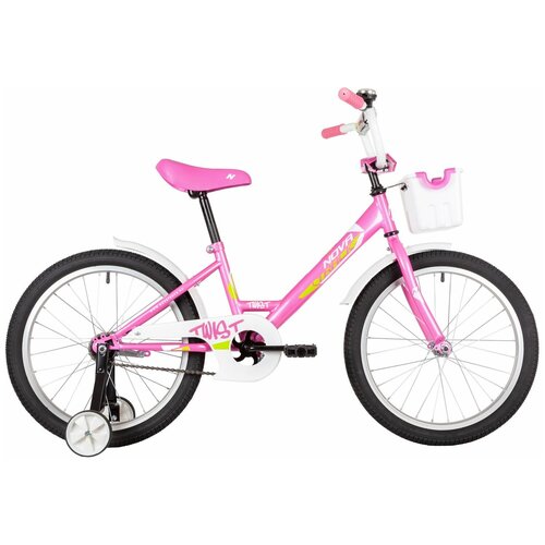 NOVATRACK TWIST 20 2020 Велосипед NOVATRACK 20 TWIST розовый тормоз нож крылья корот корзина защита А-тип 839000₽