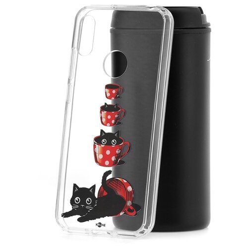 фото Чехол на huawei y6 2019 kruche print котенок в чашке