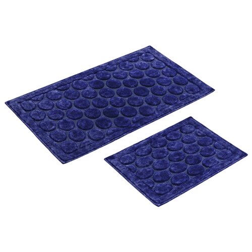 фото Alanur набор из 2 ковриков для ванной 60x100 - 50x60, синий
