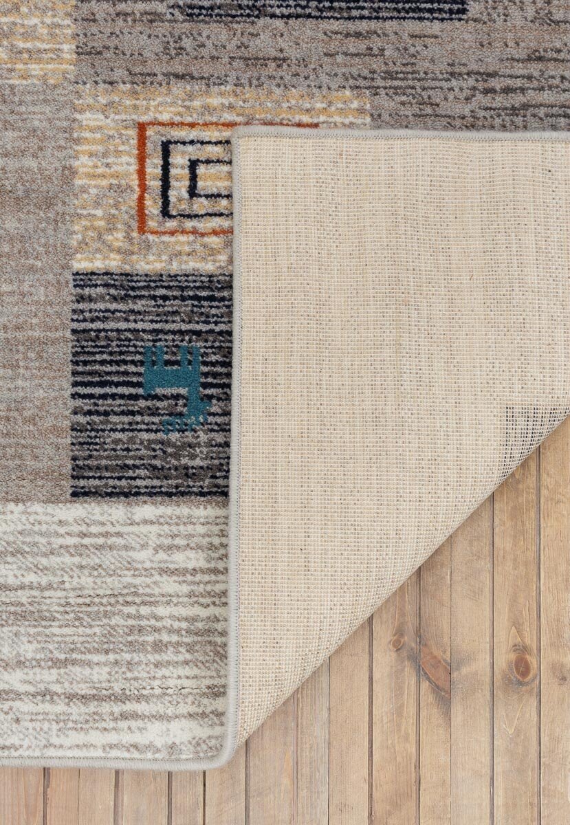 Ковер на пол 2 на 3 м в спальню, гостиную, бежевый, серый Unicarpet 3A2105-030 - фотография № 4