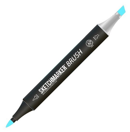 Маркер Sketchmarker Brush двухсторонний на спирт.основе цв.FL5 Флуорисцентный синий