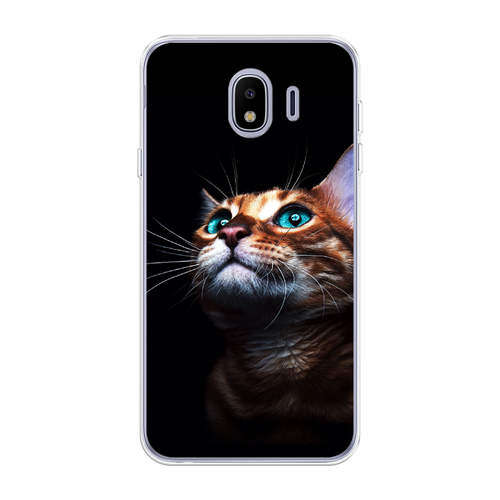 Силиконовый чехол на Samsung Galaxy J4 / Самсунг Галакси Джей 4 Мечтательный кот