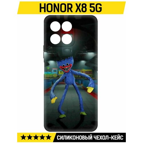 Чехол-накладка Krutoff Soft Case Хаги Ваги для Honor X8 5G черный чехол накладка krutoff soft case хаги ваги игрушка для honor x8 черный