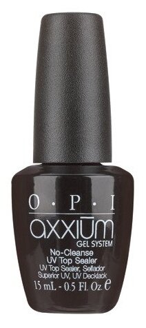 OPI Верхнее покрытие Axxium No-Cleanse UV Top Sealer, прозрачный, 15 мл