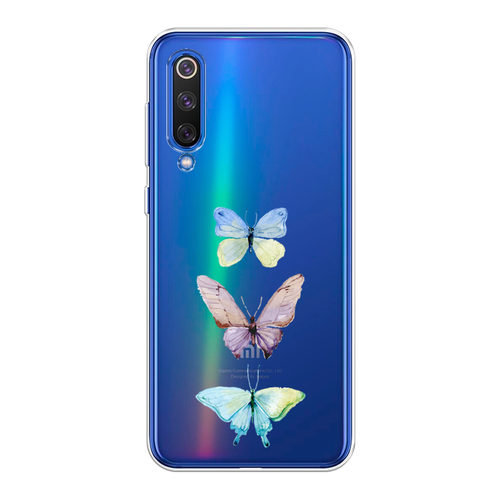 Силиконовый чехол на Xiaomi Mi9 SE / Сяоми Ми 9 SE Акварельные бабочки, прозрачный силиконовый чехол на xiaomi mi9 se сяоми ми 9 se scrooge supergold прозрачный