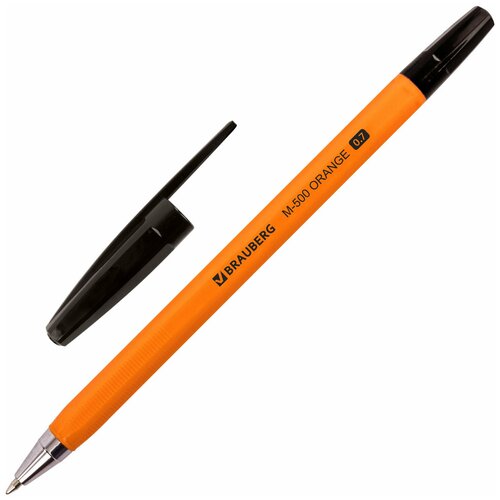 Ручка BRAUBERG 143449, комплект 50 шт. ручка шариковая brauberg m 500 orange черная корпус оранжевый узел 0 7 мм линия письма 0 35 мм 50 шт