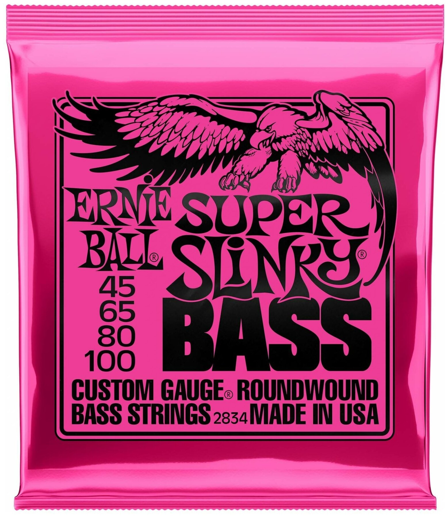 ERNIE BALL 2834 Nickel Wound Slinky Super 45-100 - Струны для бас-гитары