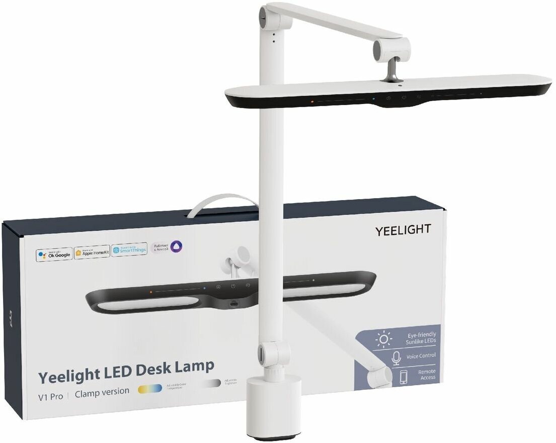 Настольная лампа Yeelight LED Light-sensitive desk lamp V1 Pro (Clamping version) (YLTD13YL), белая - фотография № 19