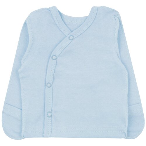 Распашонка для новорожденного ясельная 100% Хлопок голубая YOULALA на кнопках одежда для малышей