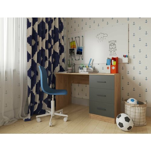 Компьютерный стол Комфорт 3 Дуб крафт золотой-Антрацит