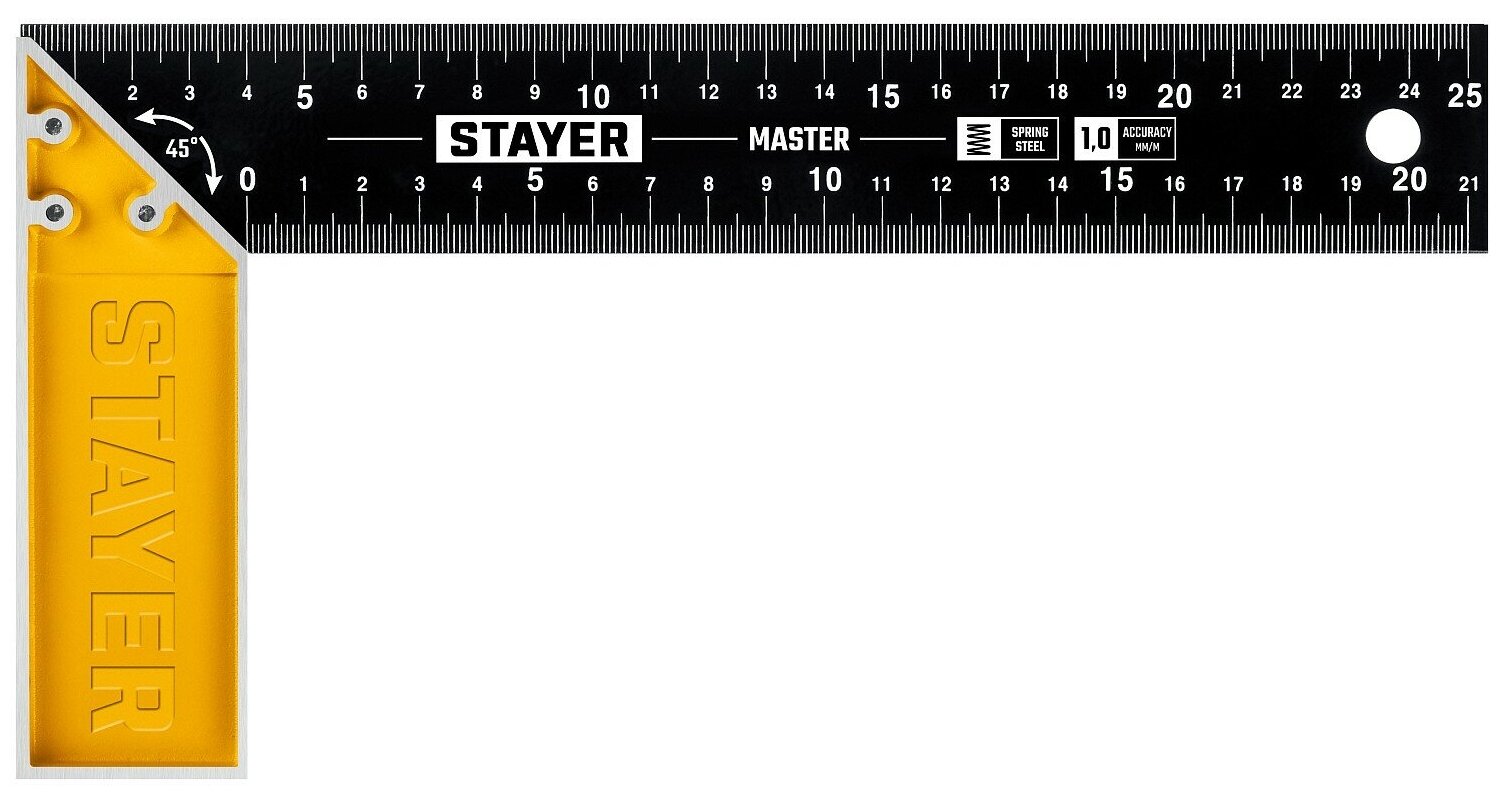 STAYER 250 мм, столярный угольник (3430-25)