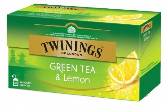 Twinings Green Tea Lemon 1,6 г x 25 пак чай зеленый с лимоном (18986)