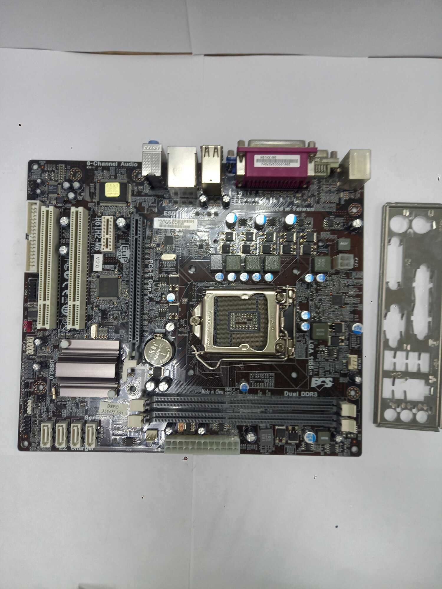 Материнская плата M/B EliteGroup H61H2-M6 LGA1155 H61 PCI-E Dsub+DVI GbLAN SATA MicroATX 2DDR3