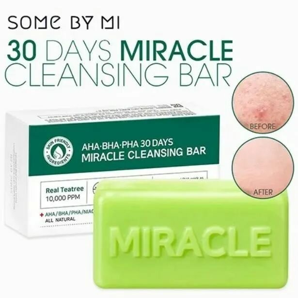 Some By Mi мыло для проблемной кожи AHA-BHA-PHA 30 Days Miracle cleansing bar, 106 мл