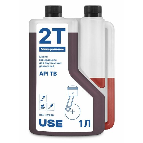 Масло USE 2-х тактное минеральное API TB с дозатором 1 л USE-30018