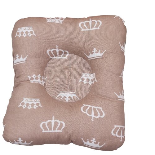 фото Подушка для кормления и сна amarobaby baby joy короны кофе