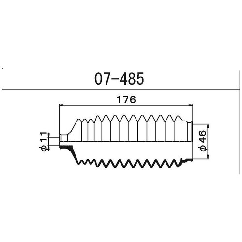 MARUICHI 156 07485 Пыльник рулевой RP2078 (11x46x176)