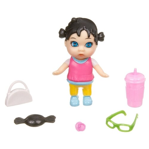 Набор игровой BONDIBON куколка OLY в парике и аксессуарами в банке, девочка-C (ВВ3824)