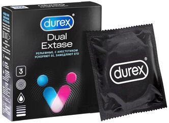 Презервативы Durex Dual Extase, 3 шт.