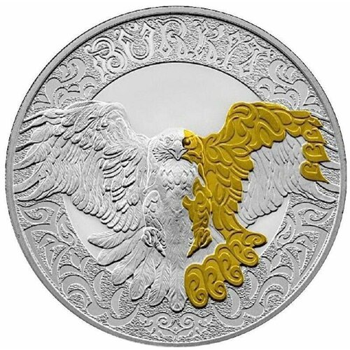 Памятная монета 200 тенге Беркут в футляре. Казахстан, 2022 г. в. Proof