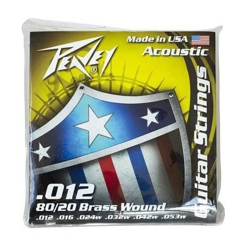 PEAVEY 80/20 Acoustic Brass Wound Strings 12s - Струны