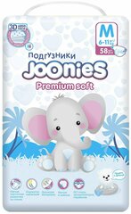 JOONIES Premium Soft подгузники, размер M (6-11 кг), 58 шт.