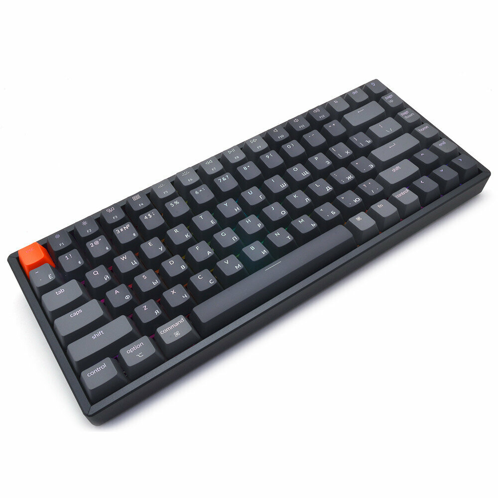 Клавиатура Keychron K2, 84 клавиши RGB подсветка, Hot-Swap, Gateron Blue Switch (K2-C2H) - фото №5