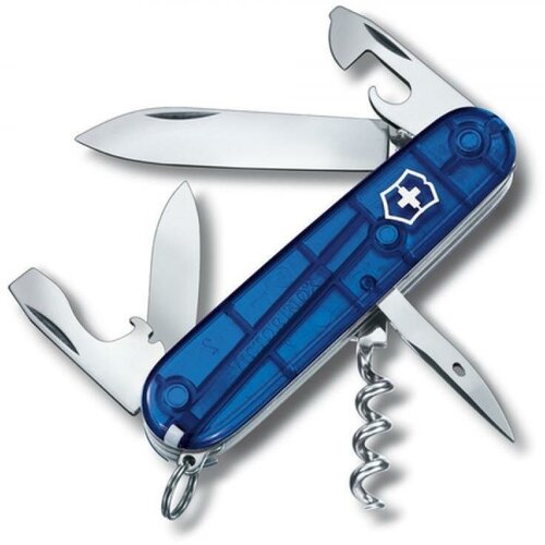 Нож Victorinox Spartan, 91 мм, 12 функций, прозрачный синий