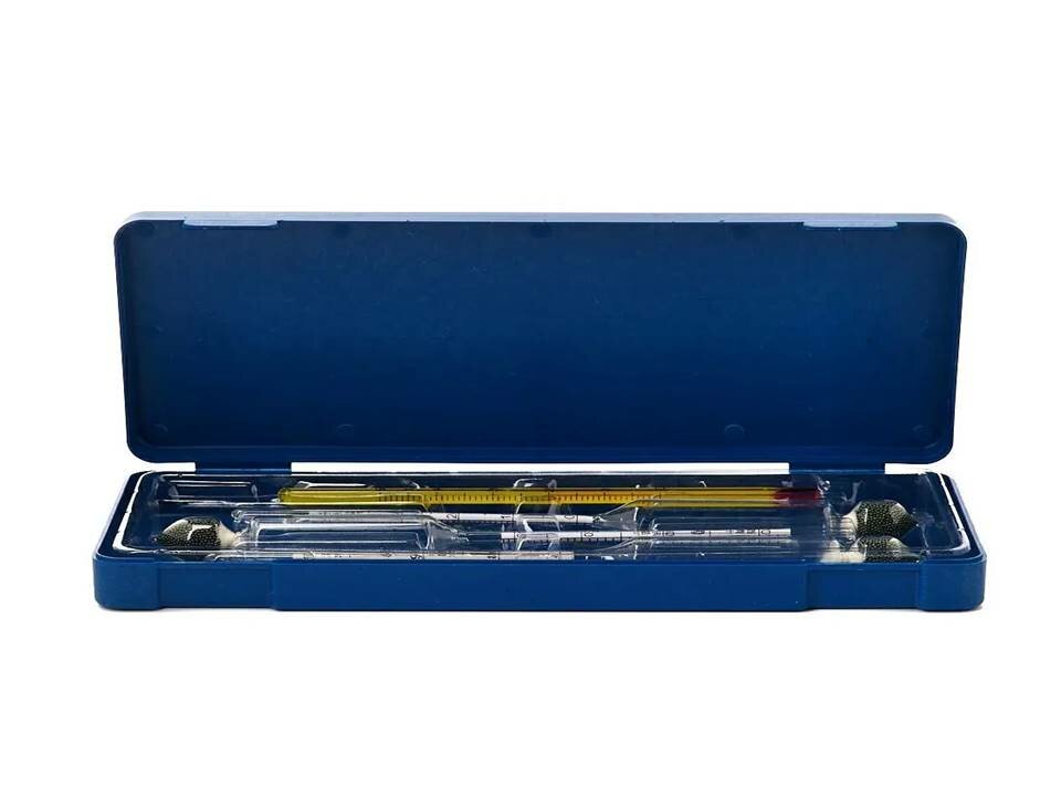Спиртометры АСП-3 с термометром (набор ареометров + термометр жидкостной)