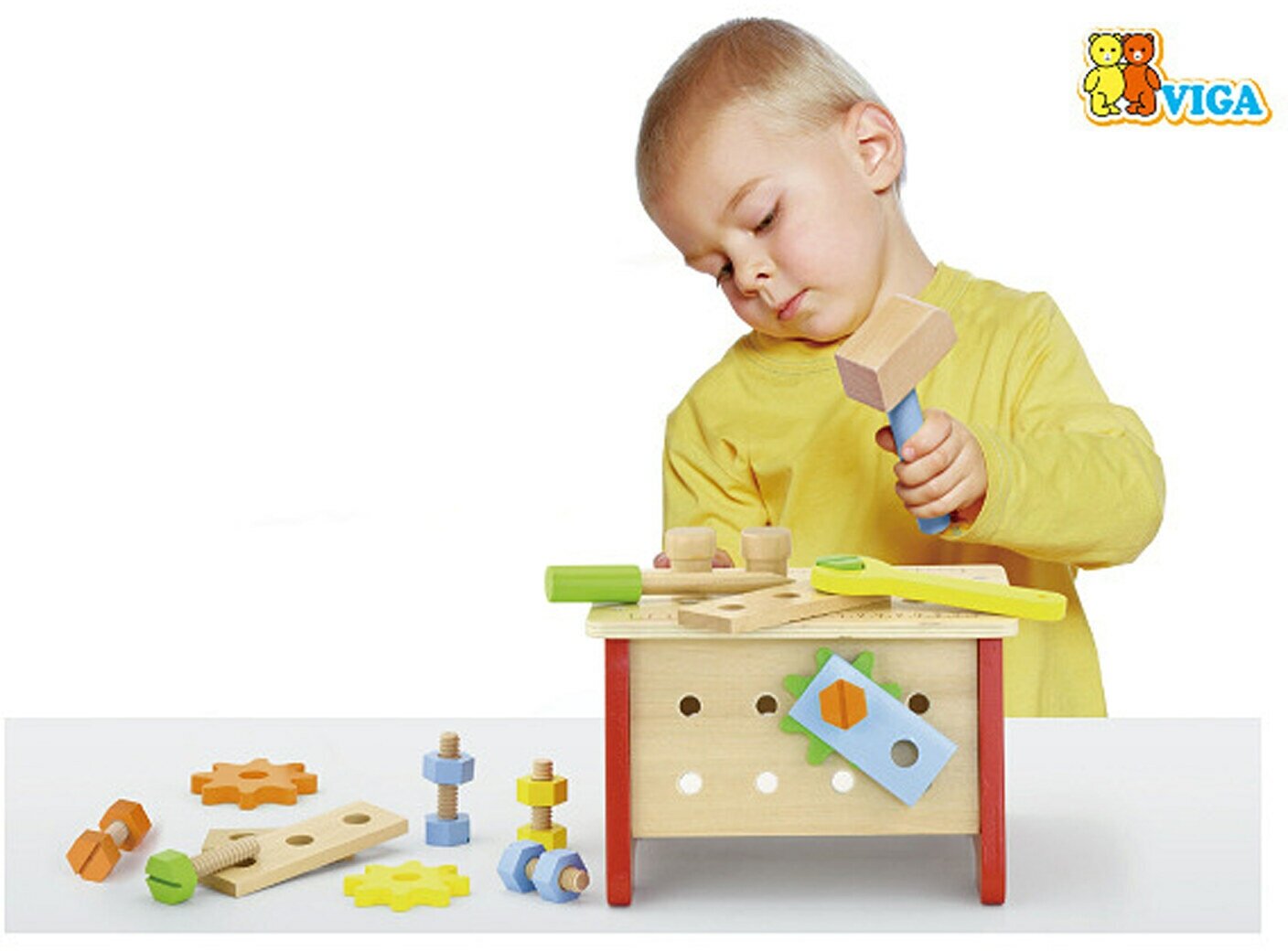 Игровой набор Viga Toys Viga Toys Столик с инструментами (51621) - фото №6
