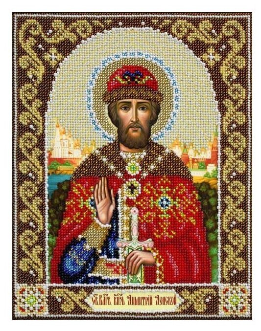 Б1037 Св.Благов.князь Дмитрий Донской (Паутинка) - фото №1
