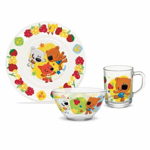 Набор посуды детский Ми-ми-мишки 3 предмета стекло 3661₽