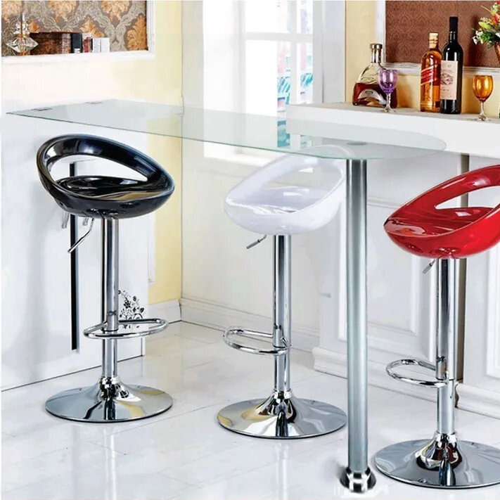 Барная стойка стол для кухни стеклянная (прозрачное стекло), крепление к стене, 130*40 см, h. 110 см