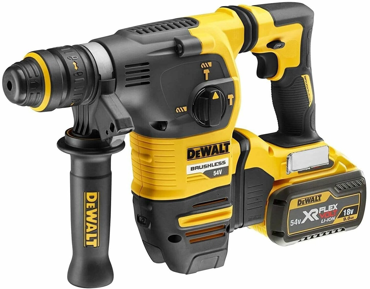 Аккумуляторный бесщеточный перфоратор DEWALT DCH334, SDS-plus, 54 В, XR, 2 Акб, ЗУ, кейс TSTAK - фото №4