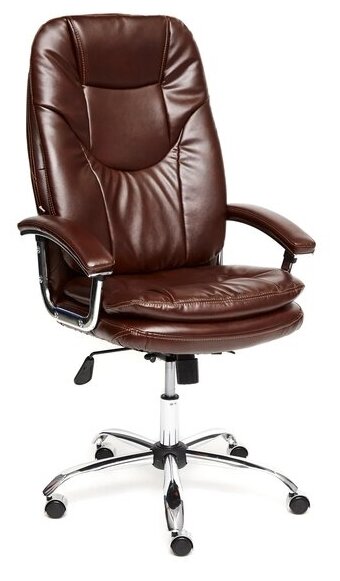 Кресло офисное TetChair SOFTY LUX Искусственная кожа, коричневый 2 TONE