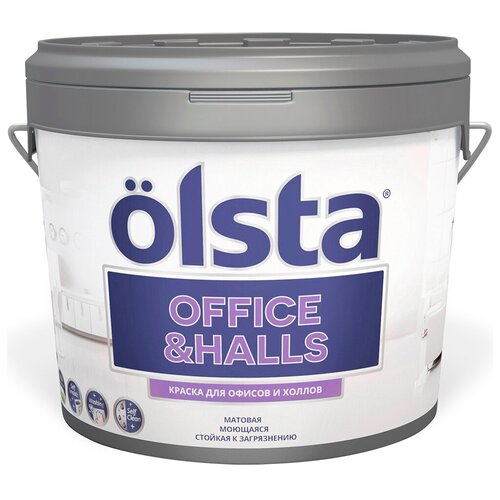 Краска акриловая Olsta Office&Halls матовая белый 0.9 л краска акриловая olsta office