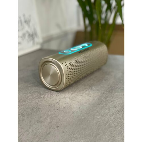 Колонка беспроводная настольная портативная с подсветкой золотистый 135000₽