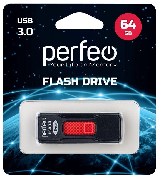 USB флешка Perfeo USB 3.0 64GB S05 Black