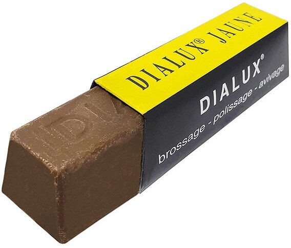 Паста полировальная Dialux Jaune желтая для полировки мягких цветных металлов, алюминий, мельхиор, нейзильбер, латунь, бронза, медь