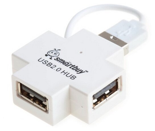 USB - Xaб Smartbuy 4 порта белый (SBHA-6900-W)