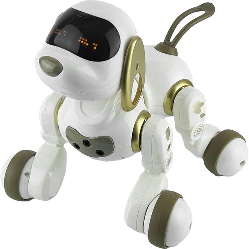 фото Интерактивная радиоуправляемая собака робот / игрушка на пульте управления smart robot dog dexterity-gold amwell