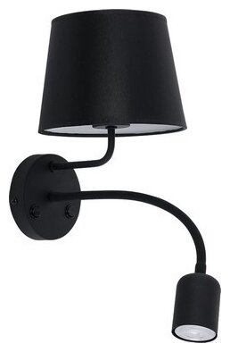 Бра / Настенный светильник с выключателем TK Lighting 2537 Maja Black, цвет черный