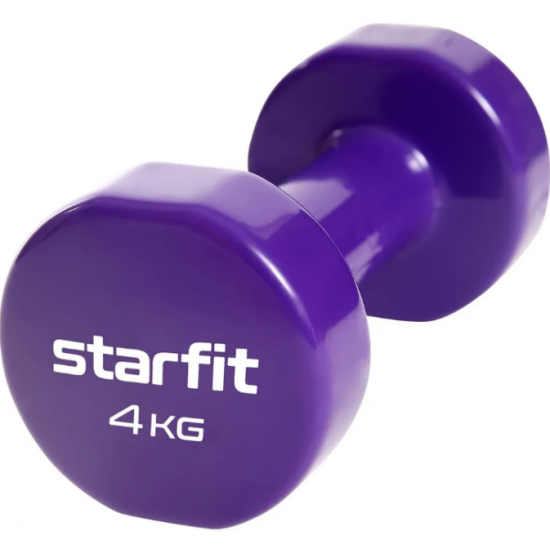 Гантель Starfit Core DB-101 4 кг виниловая, фиолетовый