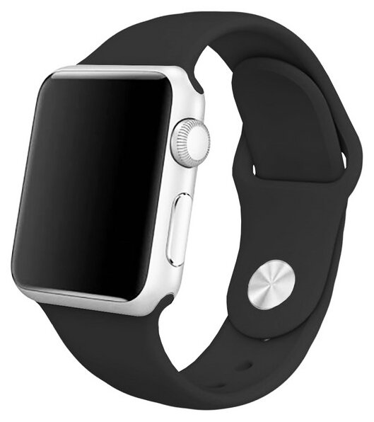 Ремешок Krutoff Silicone для Apple Watch 42/44mm (black) 1