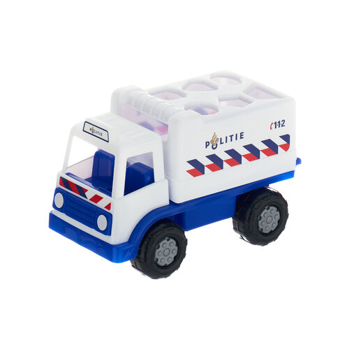 Развивающая игрушка Полесье Грузовик Забава полицейский, 90751, 6 дет., белый/синий развивающая игрушка полесье грузовик забава сафари 90270 90287 6 дет зелeный